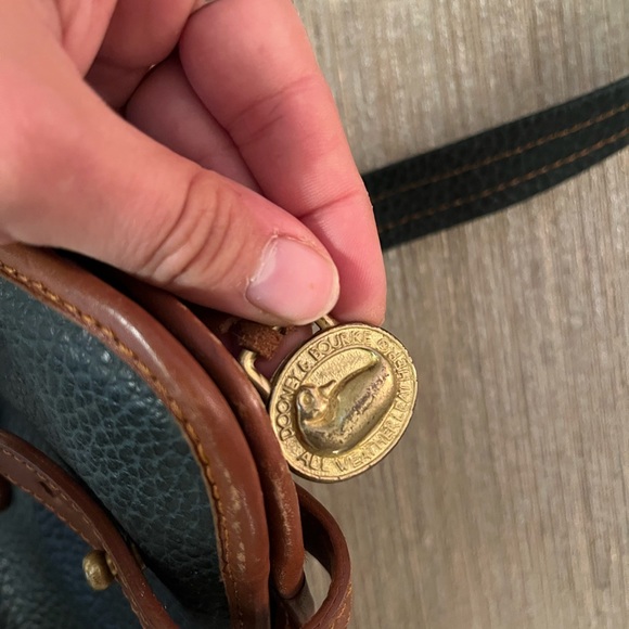 Dooney and Bourke leather satchel handbag purse black and brown - Picture 3 of 4